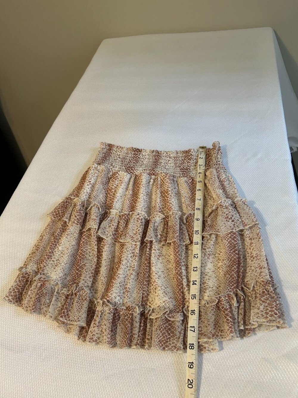 Altar'd State Mini Ruffled Skirt Size Medium - Picture 2 of 6